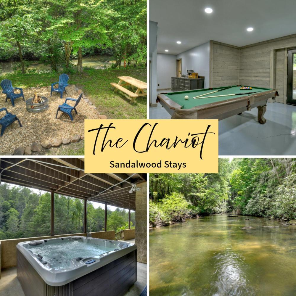 The Chariot - Creek Front With Hottub, Fire Pits, Billiards, Ev Charger - Sandalwood Stays Blue Ridge Eksteriør bilde